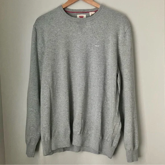 Levi's Gray Men's Crewneck Sweater - Large - Picture 1 of 11